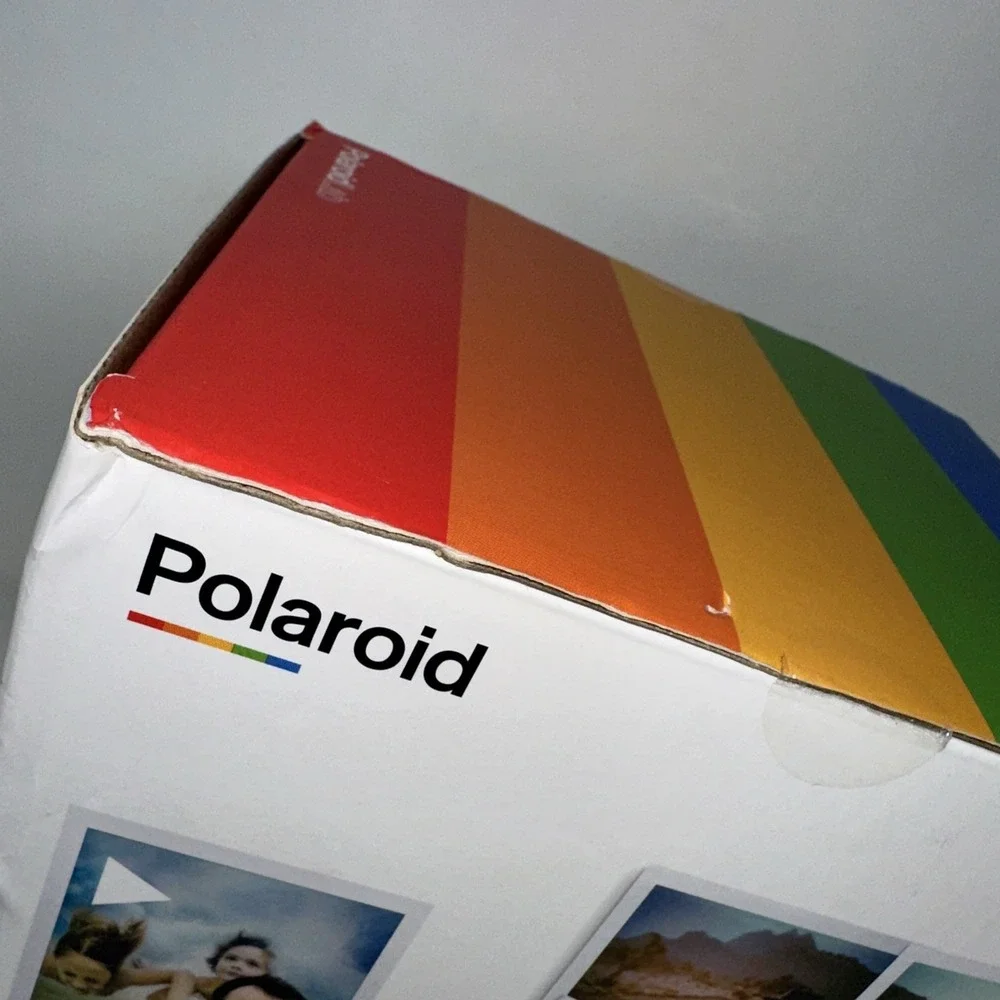 Polaroid Lab Camera Brand New In Box White With Small Rainbow Stripes In Front